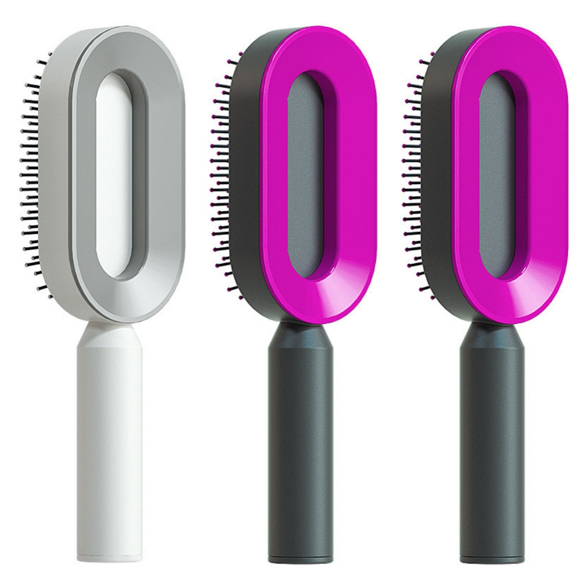 Brosse Démêlante Auto-Nettoyante | Massage Cuir Chevelu Anti-Statique